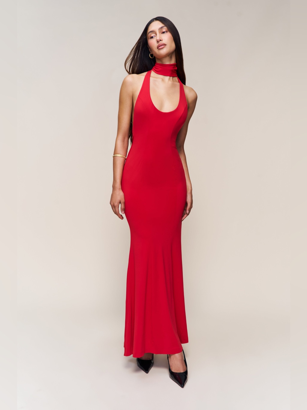 Danielle Guizio Red Siena Maxi Dress Small